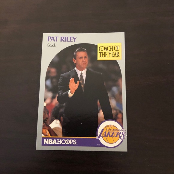 1990 NBA Hoops Coach Of The Year Pat Riley Card - Picture 1 of 2